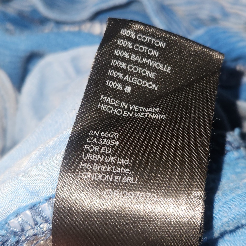 BDG Light Blue Striped Cargo Shorts - Picture 5 of 8